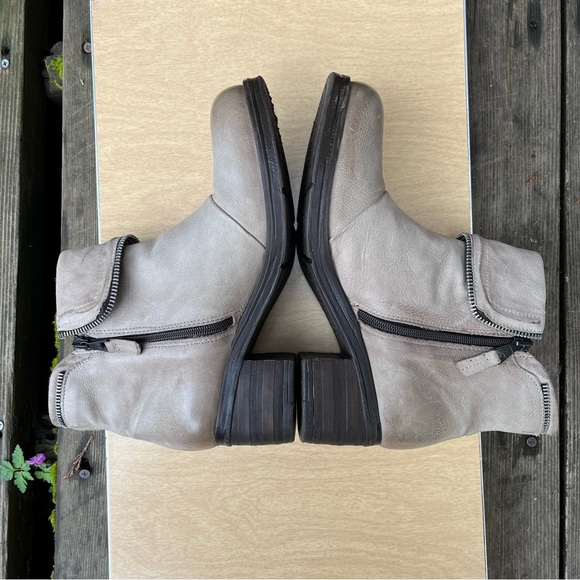 Miz Mooz Swish Leather Ankle Boots In Pebble Sz 40(9-9.5) - Picture 11 of 16